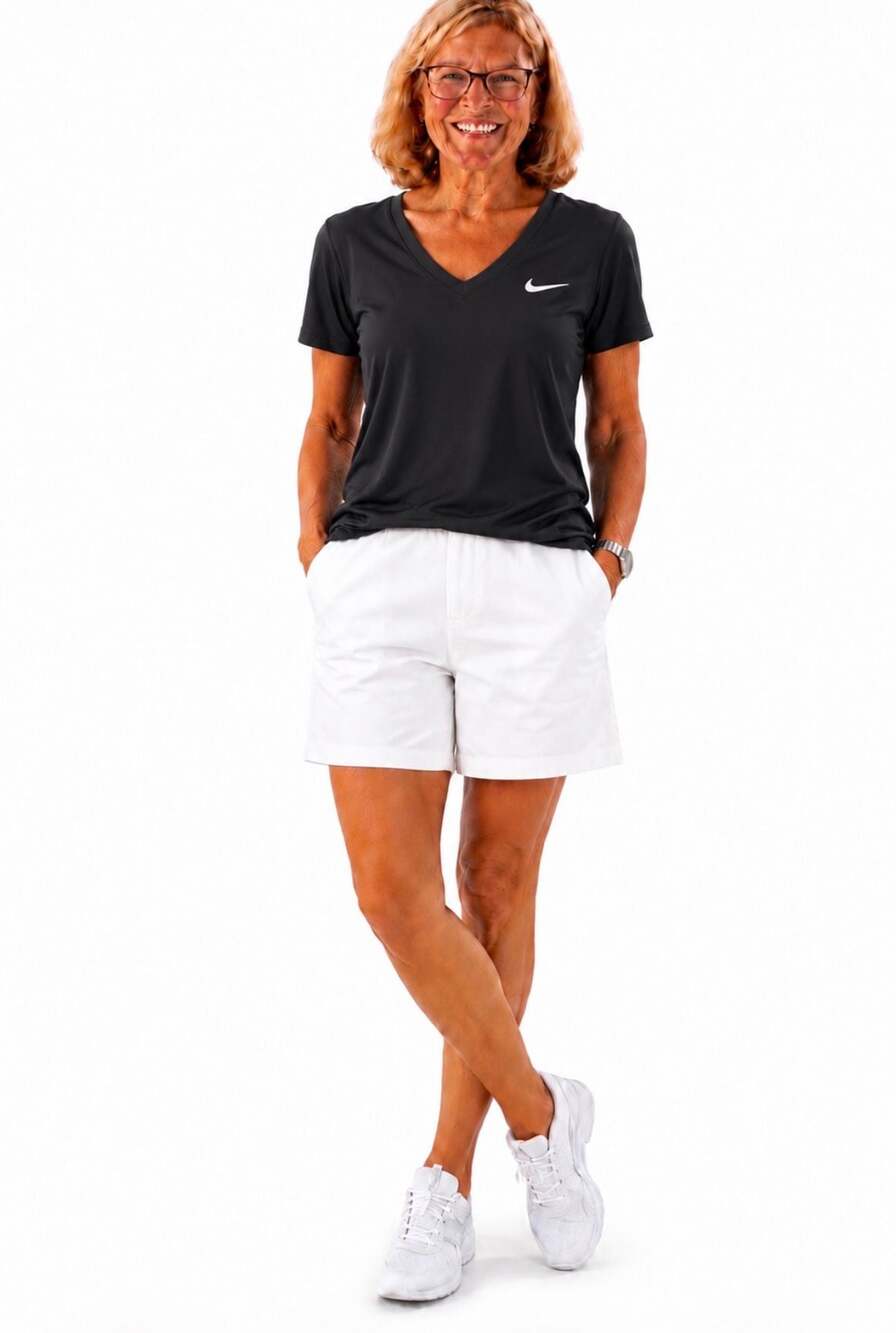 Nike Dri-Fit V-Neck Training Top, Black, Medium